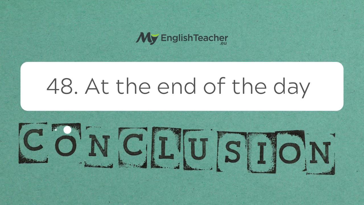 'Video thumbnail for 76 In Conclusion Synonyms'